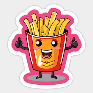 kawaii french fries T-Shirt cute potatofood Sticker